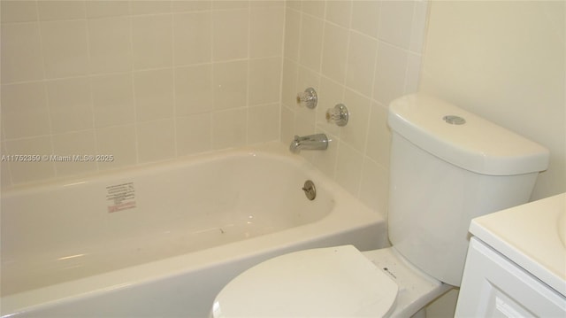 full bath with toilet and vanity