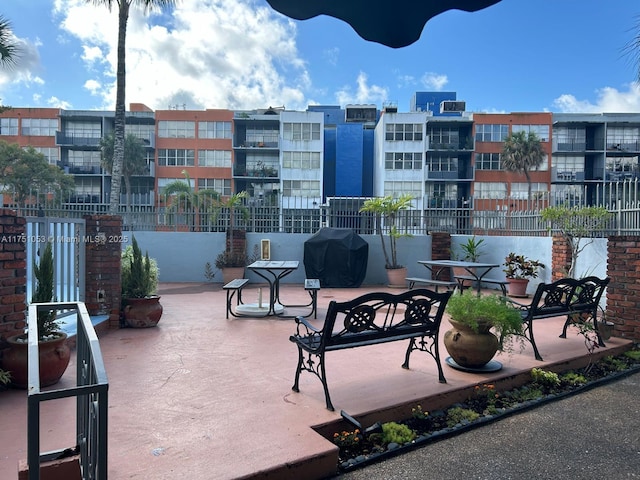 view of patio featuring grilling area