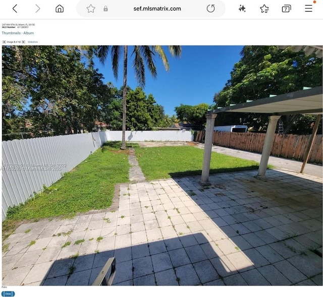 view of patio / terrace featuring a fenced backyard