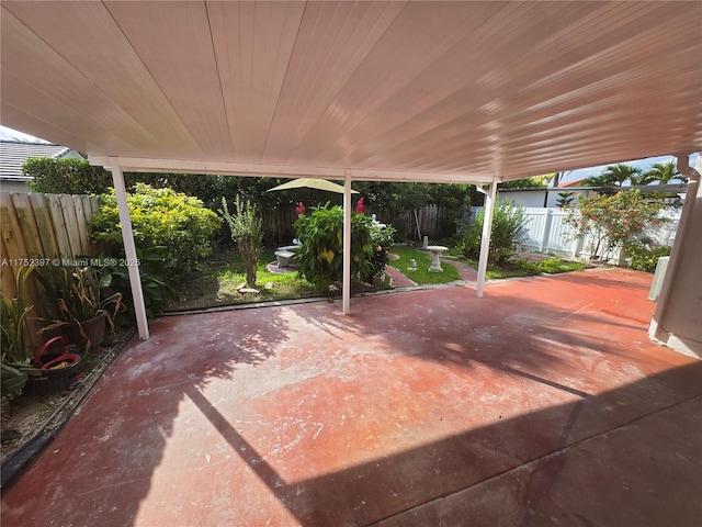 view of patio / terrace featuring a fenced backyard