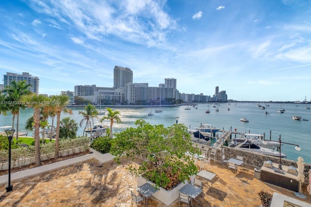 water view featuring a view of city