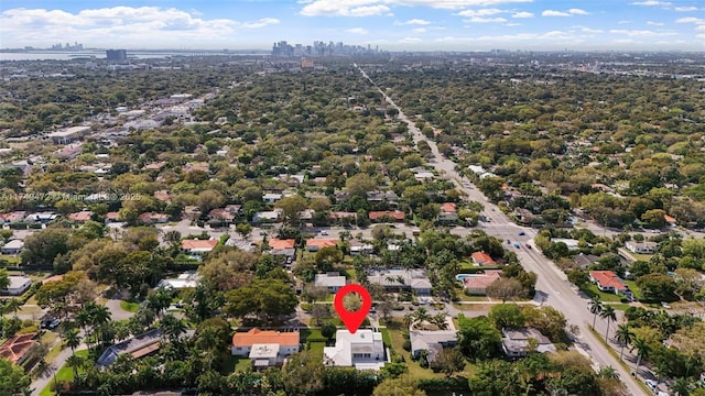 aerial view featuring a city view