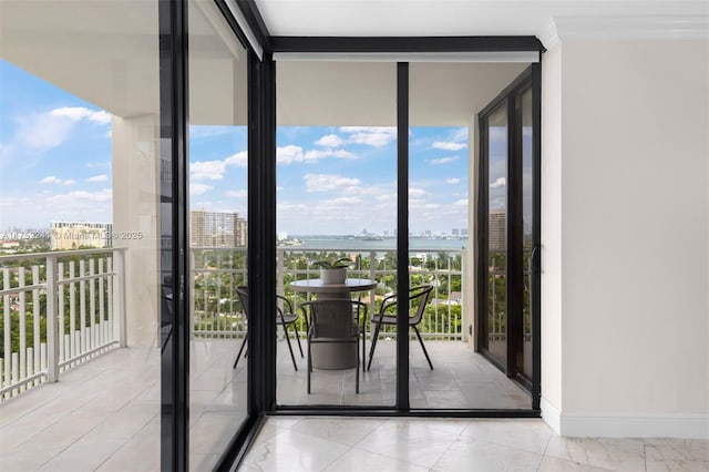 balcony featuring a city view