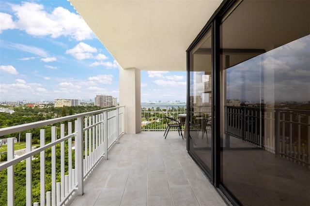 balcony featuring a view of city