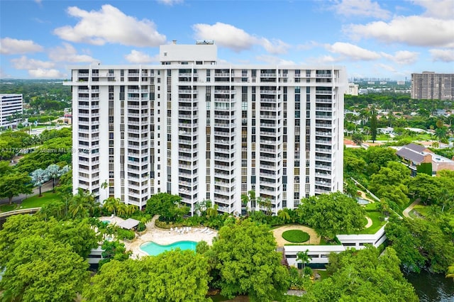 view of property with a city view