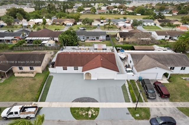 drone / aerial view with a residential view