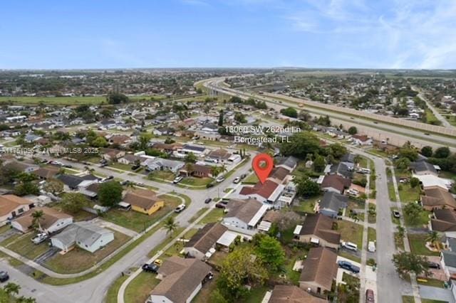 bird's eye view featuring a residential view