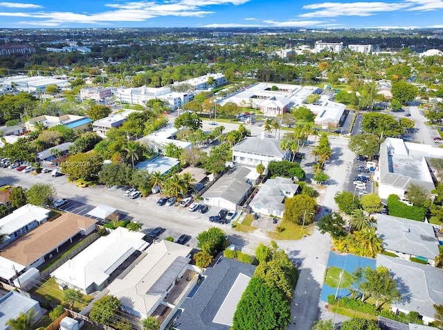 drone / aerial view with a residential view