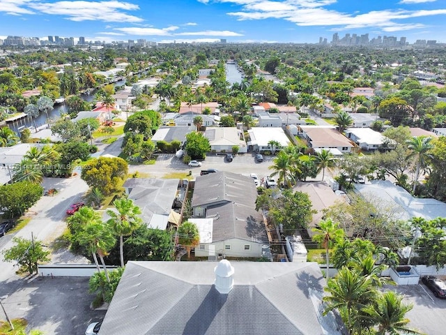 bird's eye view featuring a city view