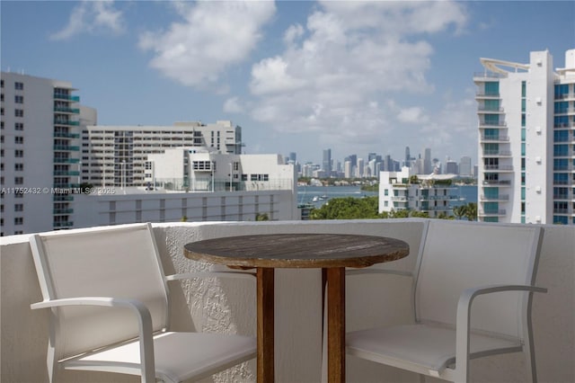 balcony with a city view