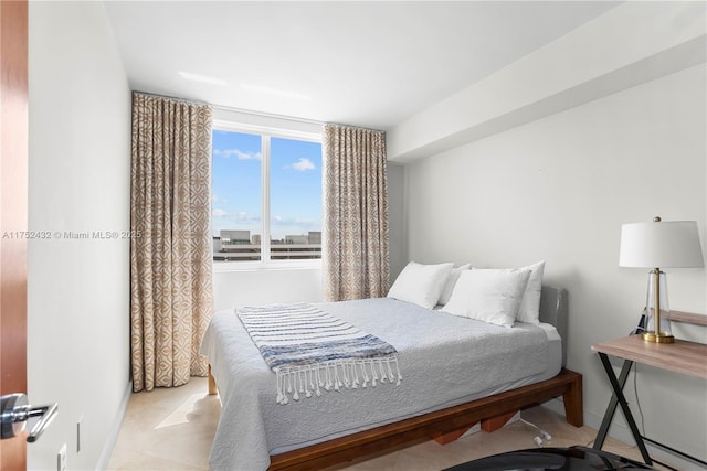 bedroom with a baseboard radiator