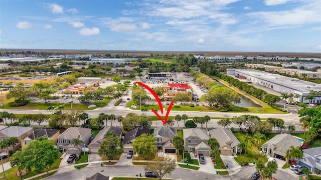 birds eye view of property featuring a residential view