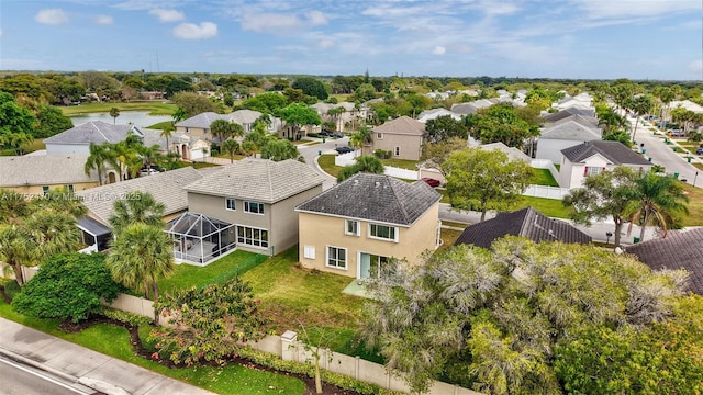 drone / aerial view with a residential view