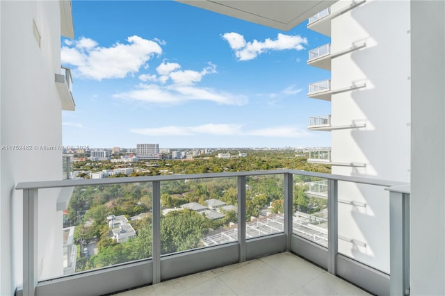 balcony featuring a view of city