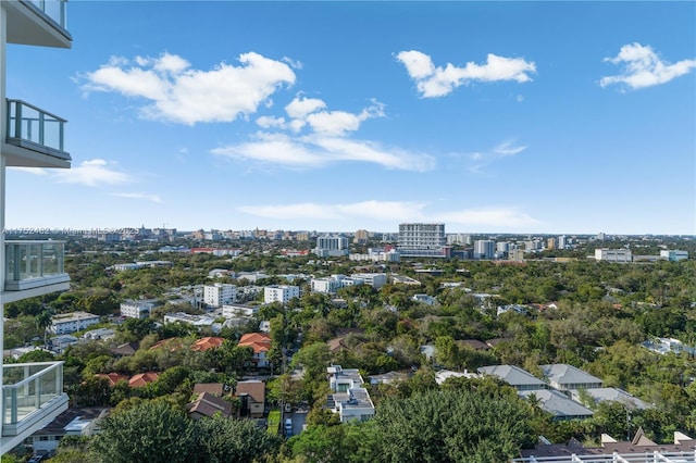 drone / aerial view featuring a view of city