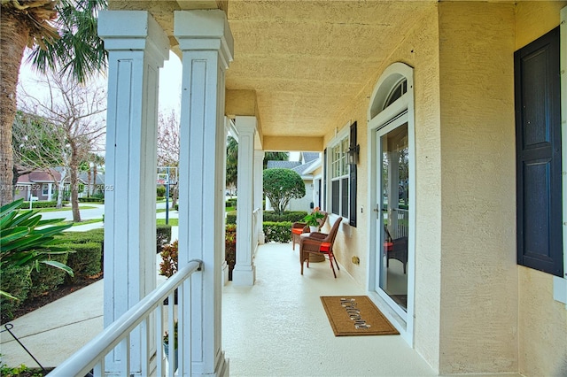 view of patio with covered porch