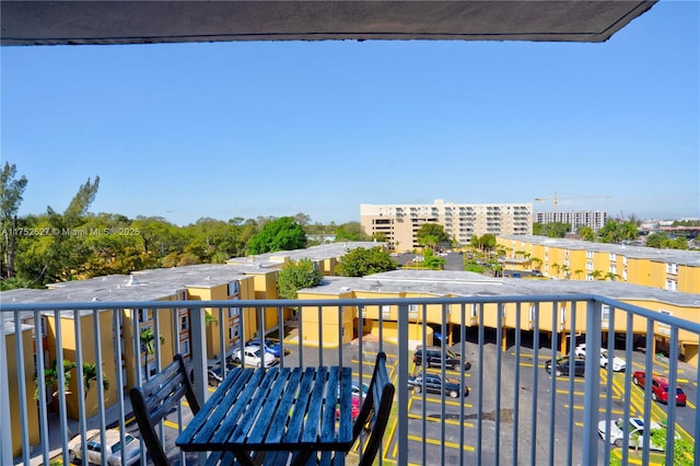 balcony featuring a view of city