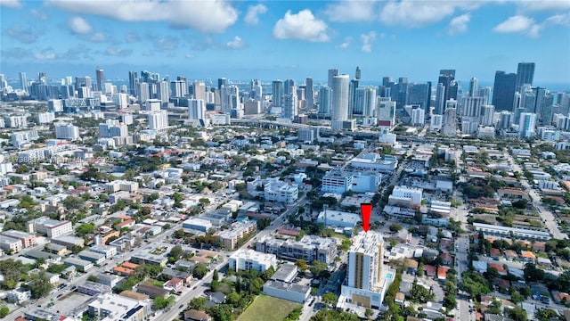 birds eye view of property featuring a view of city