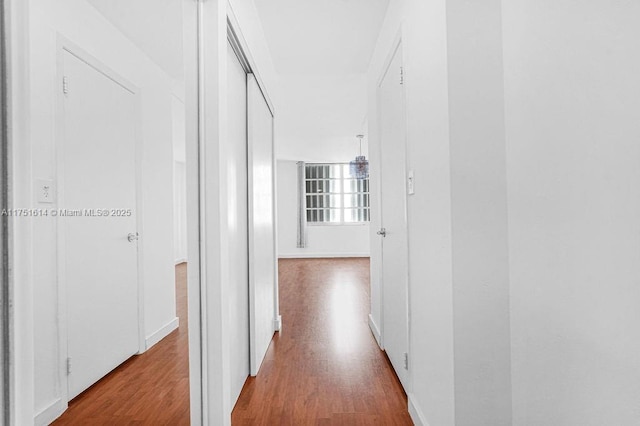 hallway featuring light wood-style floors