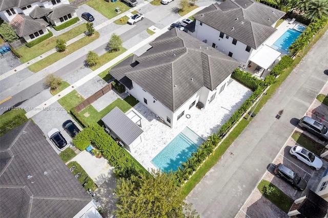 bird's eye view featuring a residential view