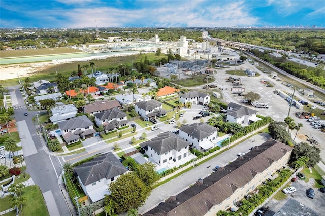 aerial view featuring a residential view