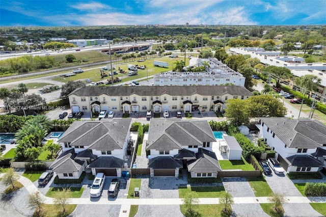 aerial view featuring a residential view