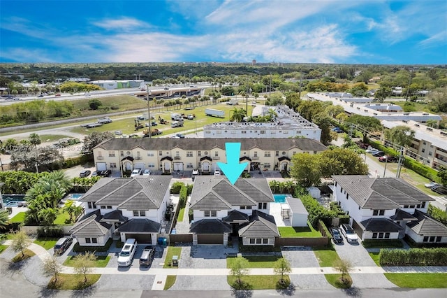 birds eye view of property featuring a residential view