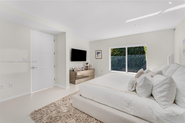 bedroom with baseboards