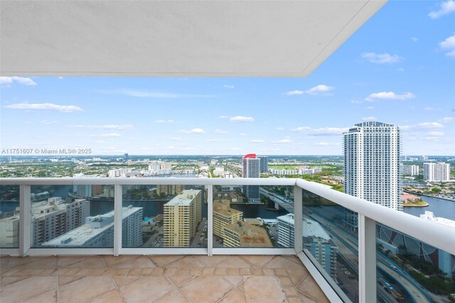 1830 S Ocean Dr Unit 3708, Hallandale Beach, FL 33009 - balcony with a city view and a water view