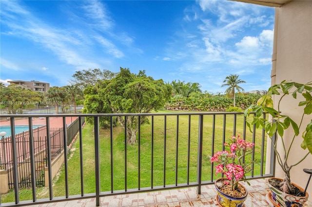 view of balcony