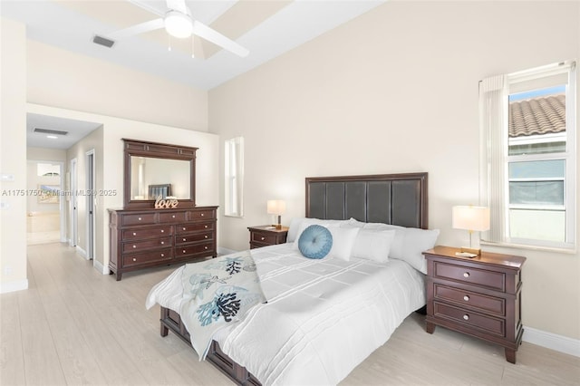 5135 Kensington Cir, Coral Springs, FL 33076 - bedroom with wood finished floors and ceiling fan
