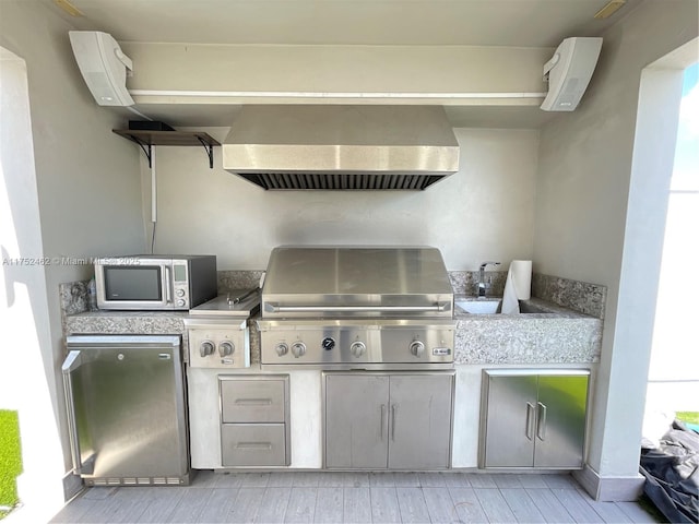 view of patio featuring grilling area and area for grilling