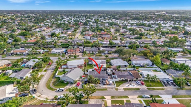 aerial view featuring a residential view