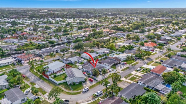 birds eye view of property featuring a residential view