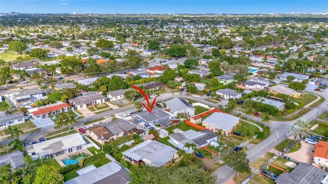 birds eye view of property featuring a residential view