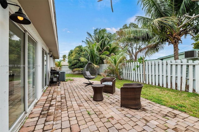 5801 NE 3rd Ave, Oakland Park, FL 33334 - view of patio / terrace with a fenced backyard