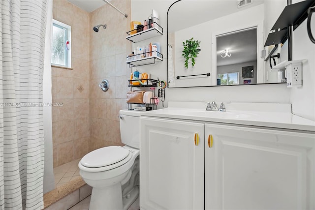 5801 NE 3rd Ave, Oakland Park, FL 33334 - bathroom with toilet, visible vents, a shower stall, and vanity