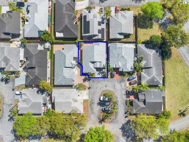 12344 SW 144th Ter, Miami, FL 33186 - aerial view of residential area with property parcel outlined
