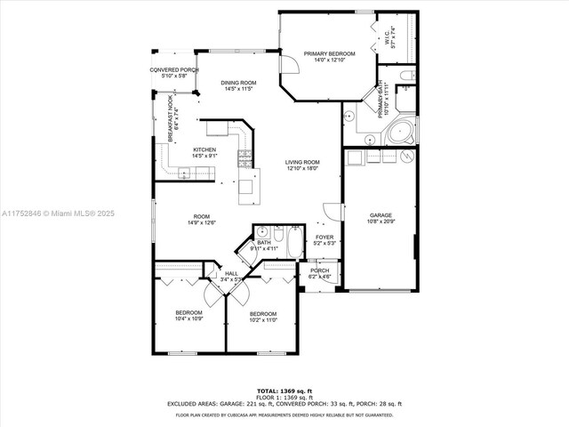 12344 SW 144th Ter, Miami, FL 33186 - property floor plan
