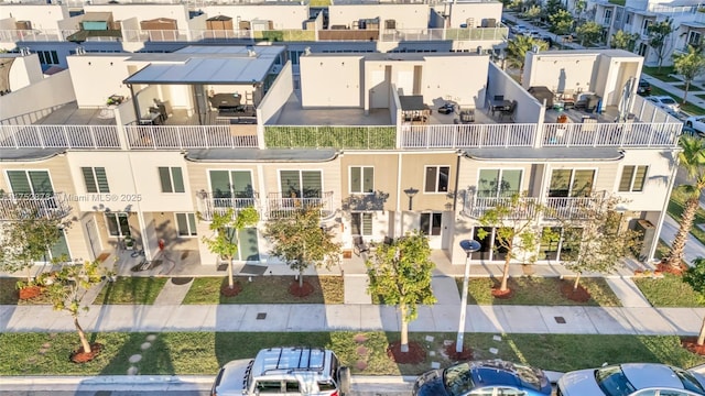 drone / aerial view with a residential view