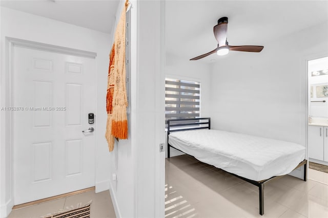 bedroom with a ceiling fan