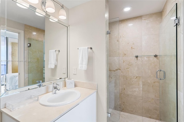 16275 Collins Ave Unit 1501, Sunny Isles Beach, FL 33160 - bathroom with a shower stall and vanity