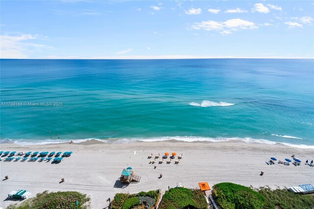 16275 Collins Ave Unit 1501, Sunny Isles Beach, FL 33160 - drone / aerial view featuring a beach view and a water view