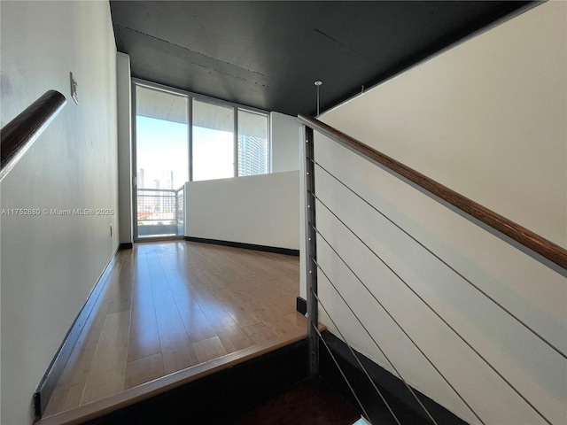 interior space with wood finished floors