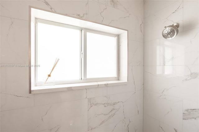 room details featuring tiled shower