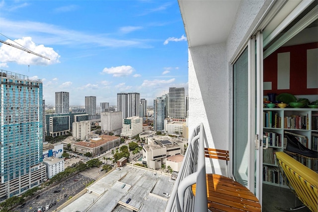 balcony with a city view