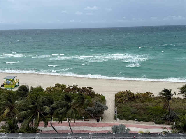 property view of water with a view of the beach