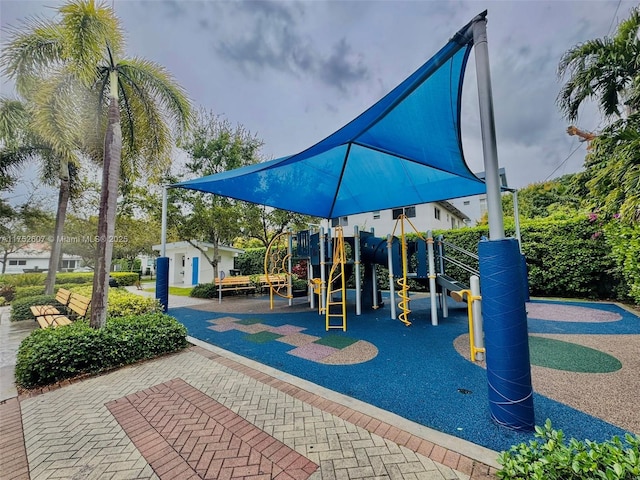 view of community jungle gym