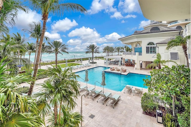 community pool featuring a patio