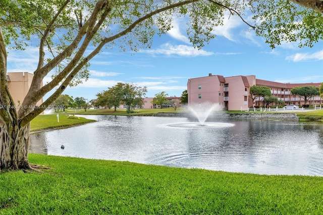 view of water feature